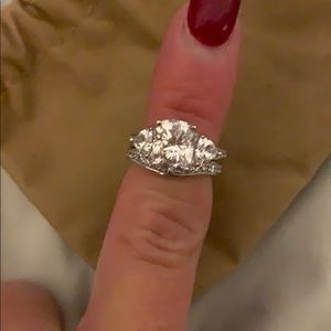 This is a beautiful fire And ice man made diamond